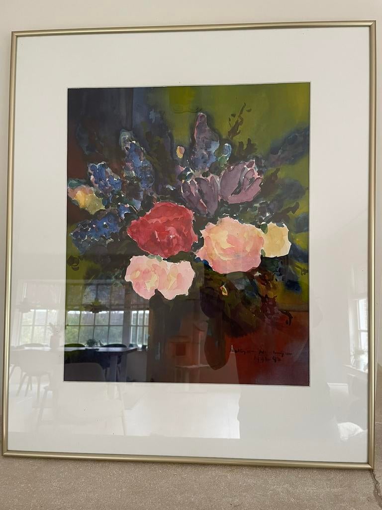 Aquarel Nelly van Nieuwenhuijzen, Antiek en Kunst, Ophalen