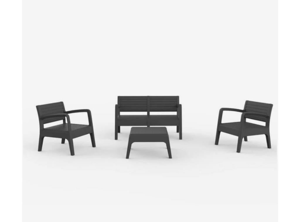Action tuinset - zo goed als nieuw, Tuin en Terras, Tuinsets en Loungesets, Ophalen, 4 zitplaatsen, Kunststof, Zo goed als nieuw