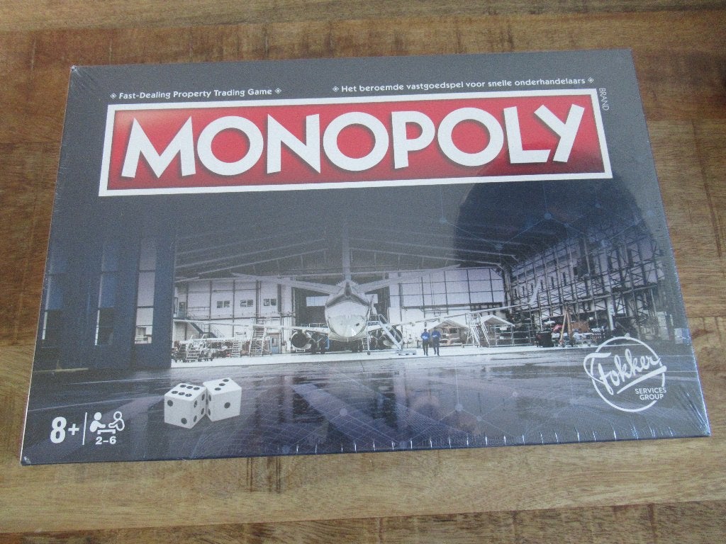 NIEUW Ingeseald Monopoly spel FOKKER vliegtuigen SCHAARS, Ophalen of Verzenden, Nieuw