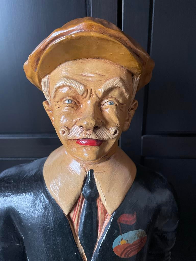 Groot vintage beeld golfspeler, Antiek en Kunst, Ophalen
