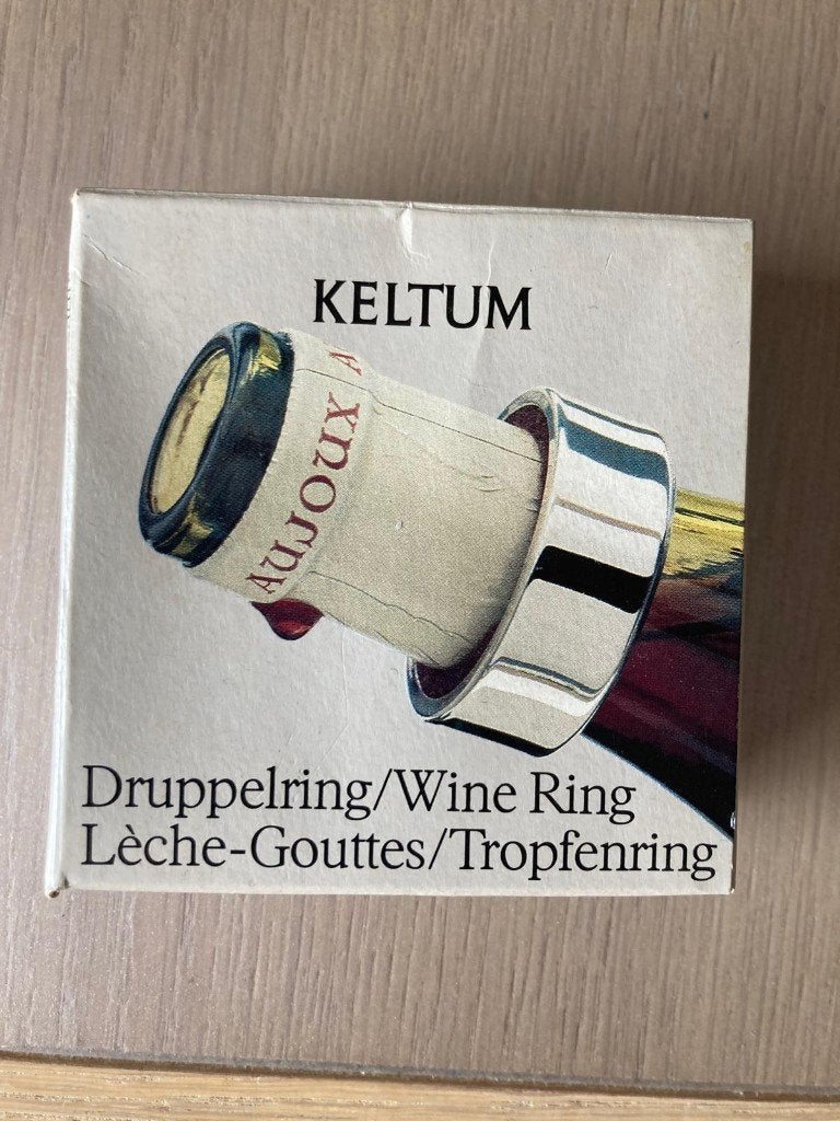 Keltum Verzilverde Druppelring/Wijnring NIEUW., Ophalen of Verzenden, Zilver
