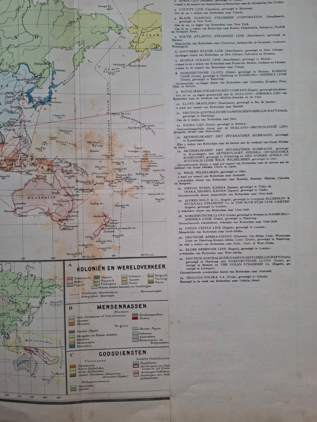 schoolatlas der gehele aarde 1936, Bosatlas, Wereld, Ophalen, Gelezen