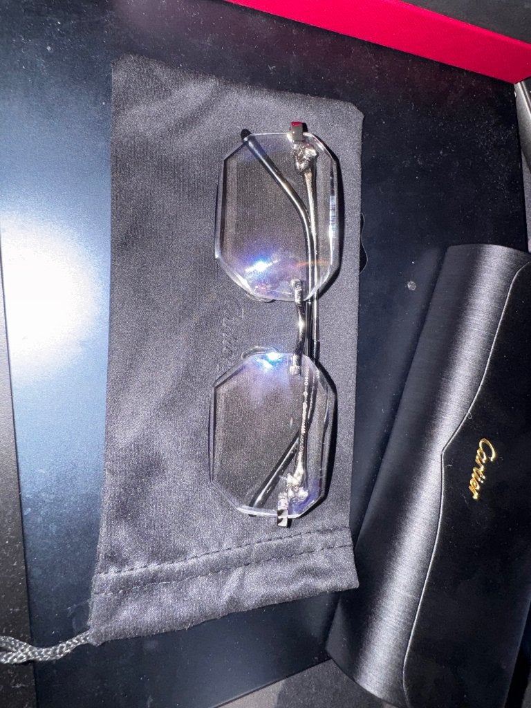 Cartier bril met paarse glazen, Overige merken, Paars, Ophalen of Verzenden, Zo goed als nieuw