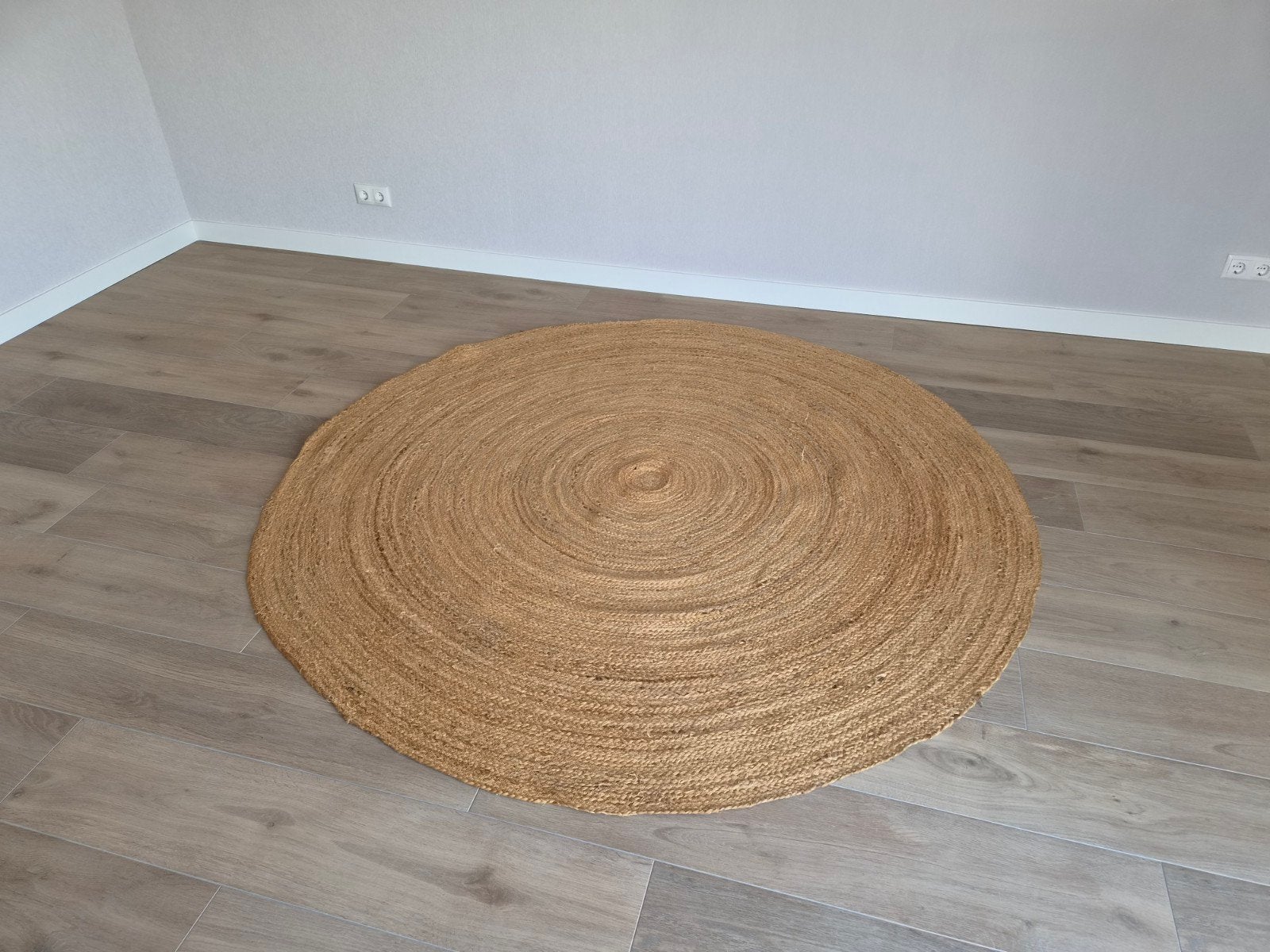 Rond Jute Vloerkleed - +- 210cm diameter, Ophalen, Gebruikt, Bruin, Natuurlijk, Bohemian