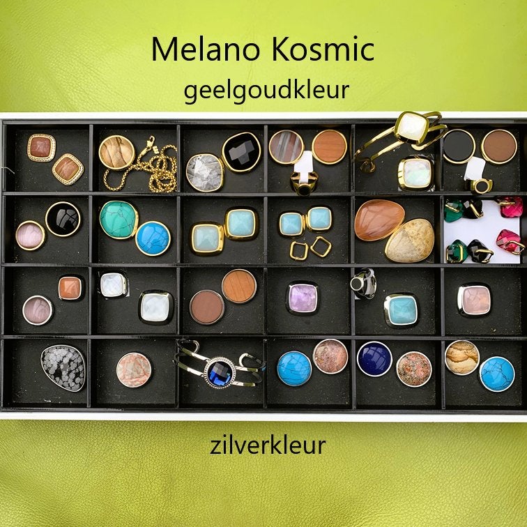 NIEUW:Melano KOSMIC Stenen,Ringen,Armband,KettingZilv/Geelgd, IJzer of Staal, Nieuw, Ophalen of Verzenden, 17 tot 18