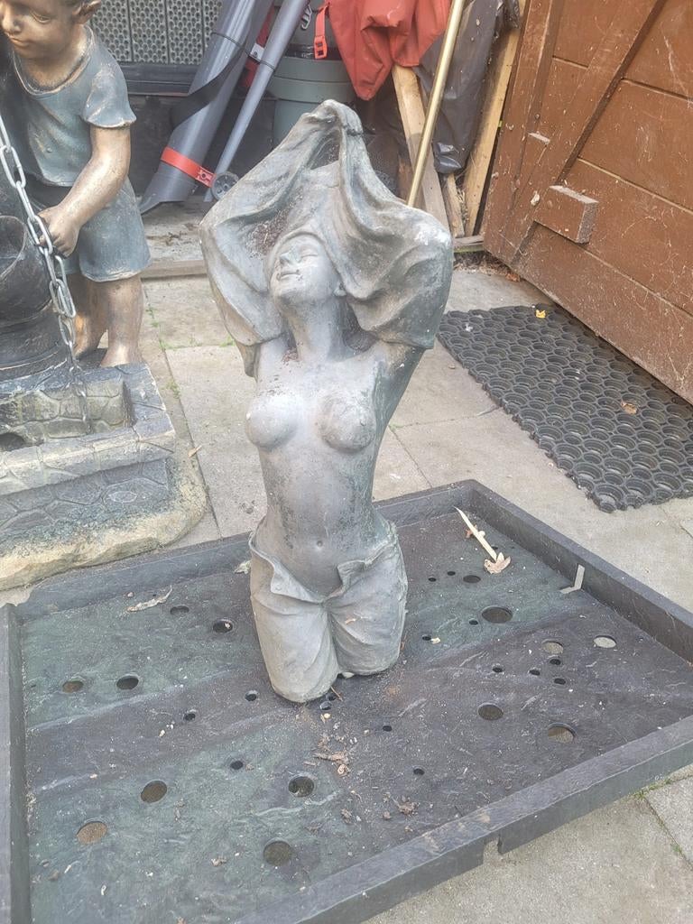 Fontein waterornament beeld vrouw, Tuin en Terras, Ophalen, Fontein