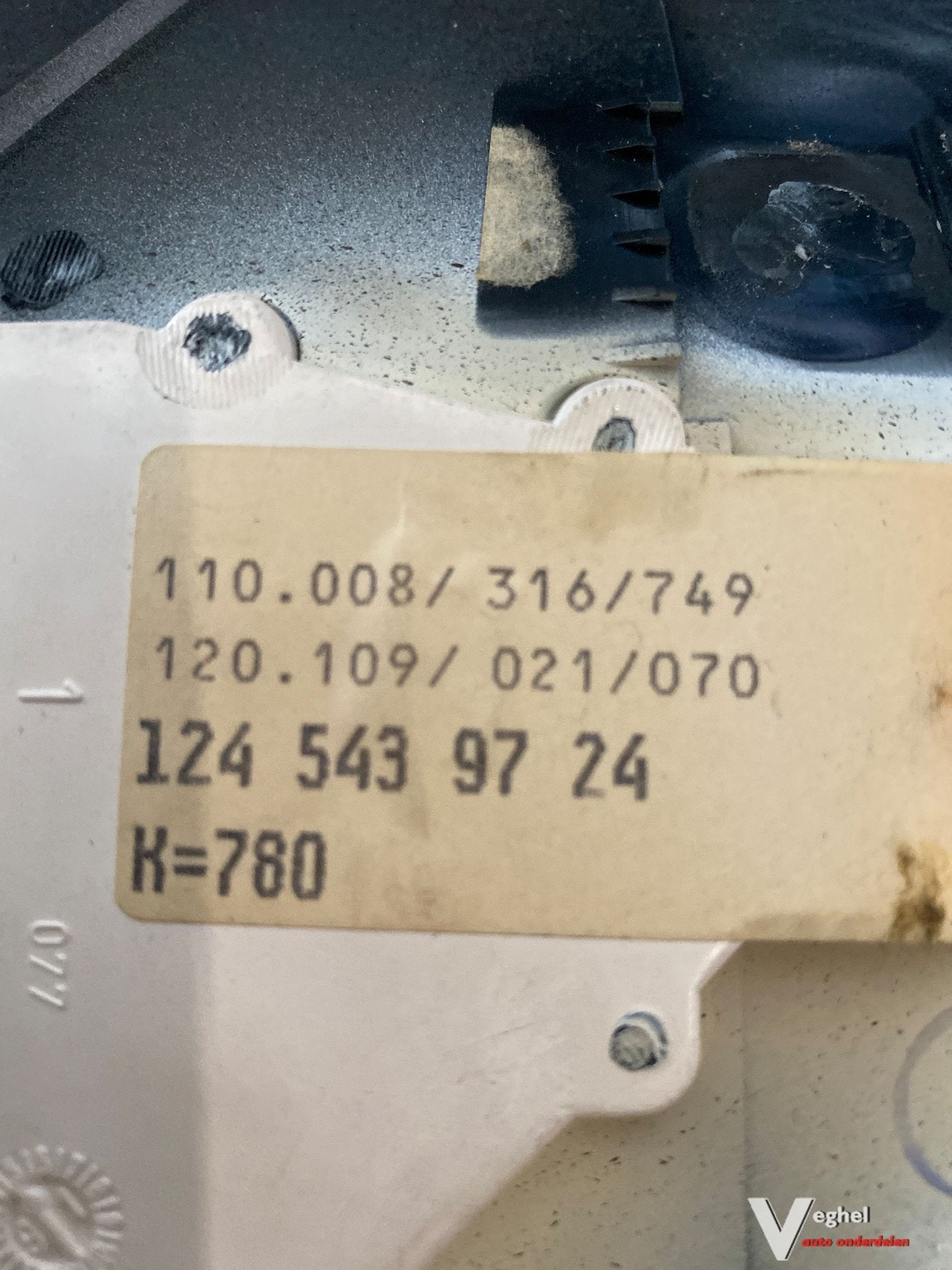 Mercedes W124 3.0 4- matic 1991 Km Tellerklok 124 542 5168, Gebruikt, -, -, Ophalen of Verzenden