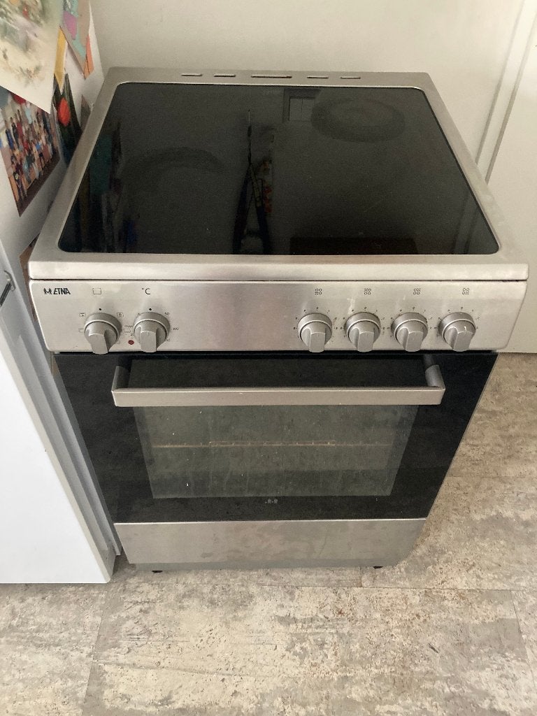 Etna FIV560RVS, kookplaat defect, oven prima!, Witgoed en Apparatuur, Fornuizen, Ophalen, Gebruikt, 4 kookzones, Energieklasse A of zuiniger