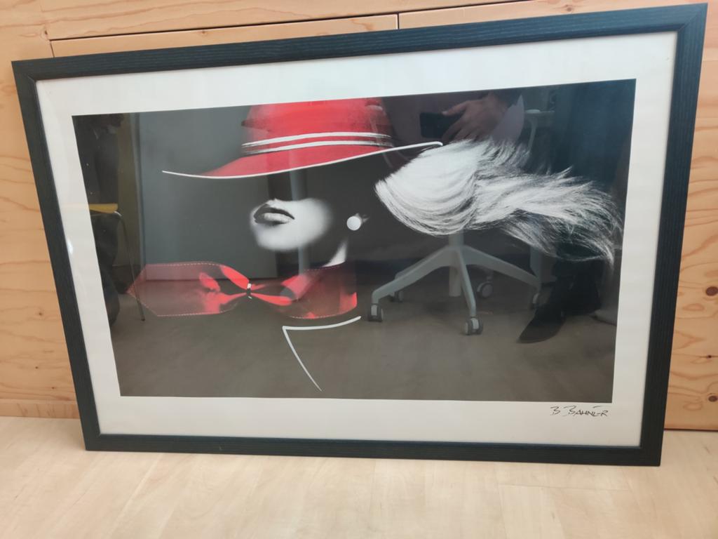 Poster met titel La Femme van Bertram Bahner, Antiek en Kunst, Kunst | Tekeningen en Foto's, Ophalen