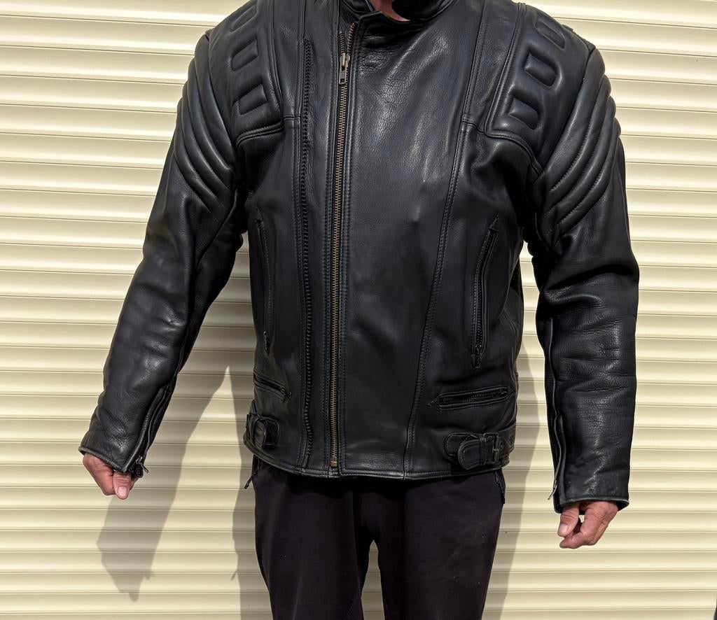 Motorjas, leer, maat 58, Motoren, Ophalen of Verzenden, Tweedehands, Heren, Jas | leer