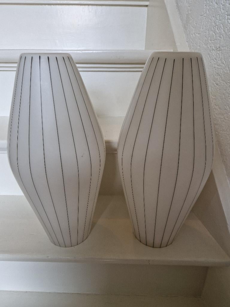 Vintage Philips Louise Kalff Lampenkap, Huis en Inrichting, Lampen | Lampenkappen, 25 tot 50 cm, Wit, Ophalen of Verzenden, Zo goed als nieuw