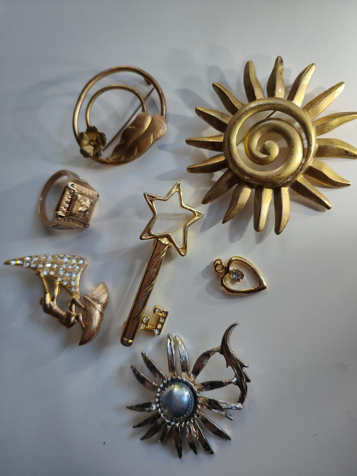 Nr18. Diverse vintage sieraden, Overige materialen, 4 tot 7 cm, Verzenden, Met kristal