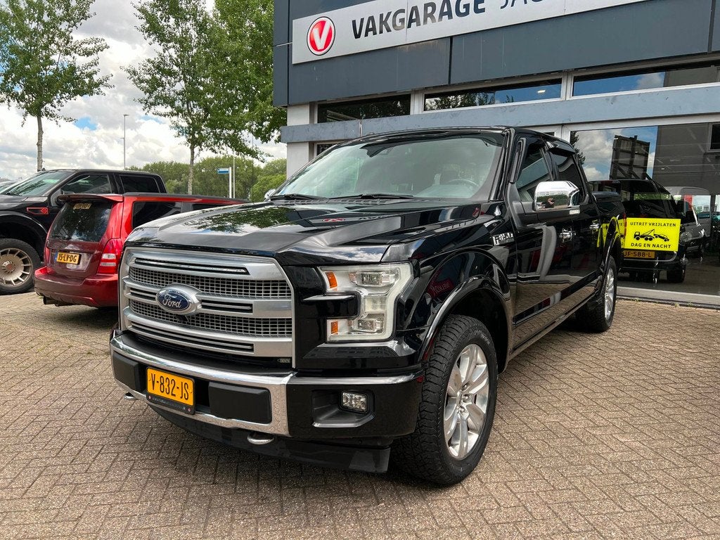 Ford USA F150 5.0 V8 SuperCrew PLATINUM, Auto's, Ford Usa, Automaat, Gebruikt, F-150, Zwart