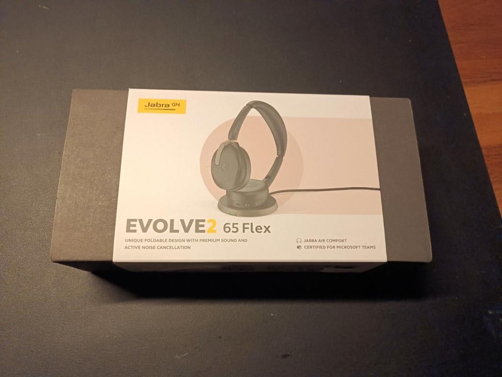 Jabra Evolve2 65 MS headset Nieuw in doos, Audio, Tv en Foto, Koptelefoons, Nieuw, Op oor (supra aural), Overige merken, Bluetooth