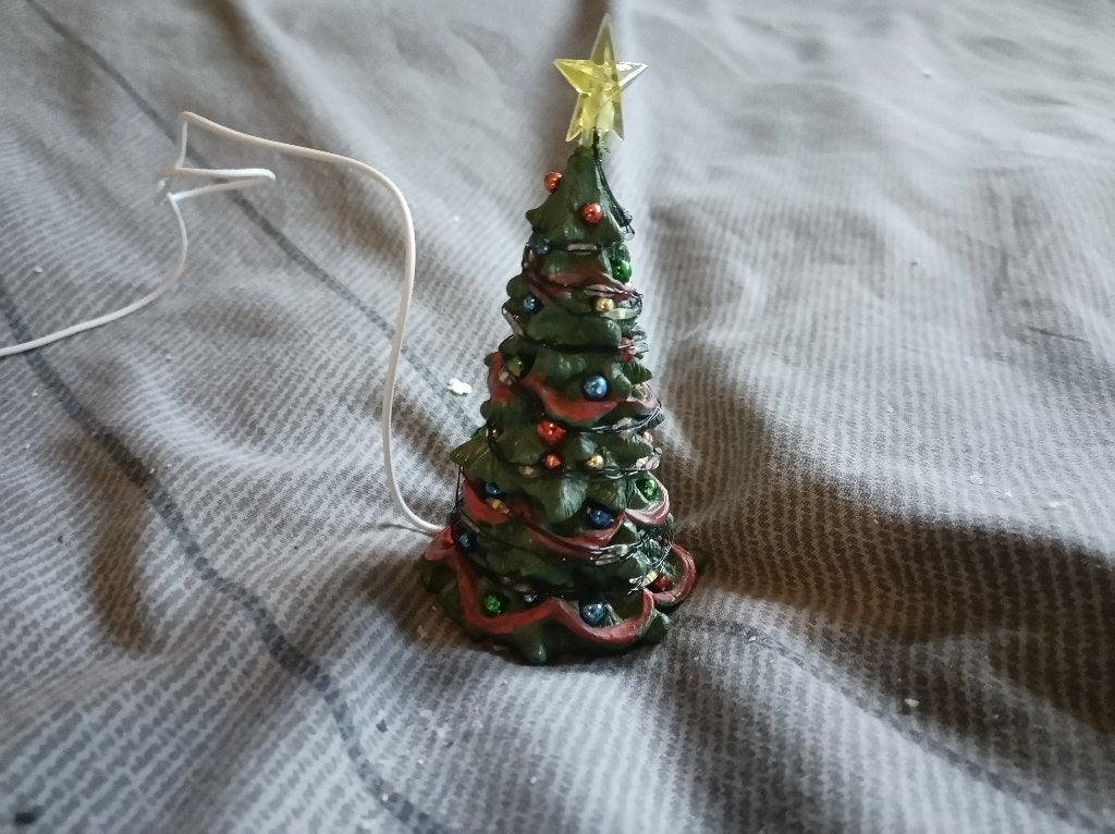 kerstboom voor kerstdorp, Ophalen, Gebruikt