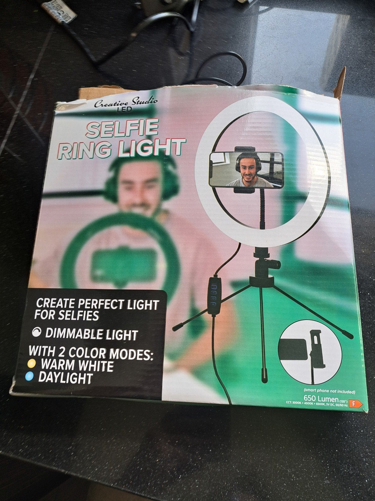 Creative Studio LED Selfie Ring Light met Statief, Ophalen, Lamp of Flitsset, Zo goed als nieuw, Overige merken