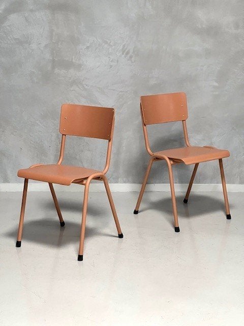 Retro eetkamerstoelen nieuw eettafelstoelen roze prijs p/st, Overige kleuren, ., Nieuw, Ophalen of Verzenden