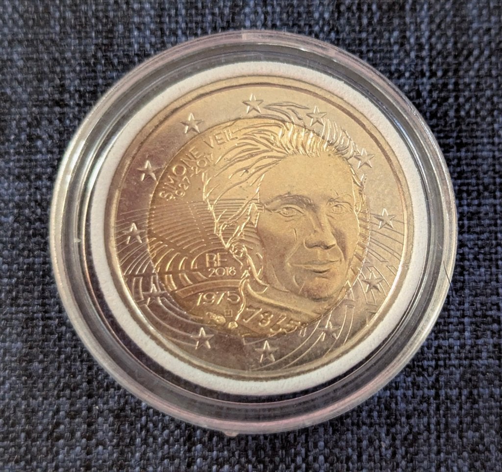 2 euros France 2018 – Simone Veil, Postzegels en Munten, Munten | Europa | Euromunten, Verzenden, Frankrijk, 2 euro