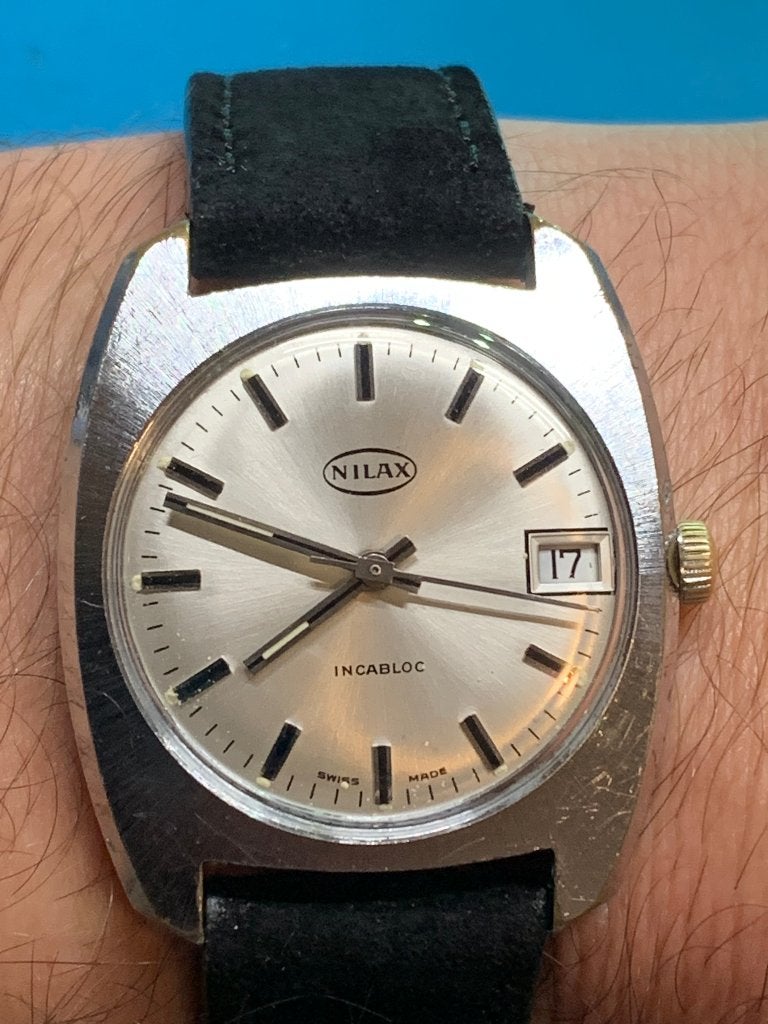 Nilax vintage horloge, Overige merken, Staal, Met bandje, Polshorloge