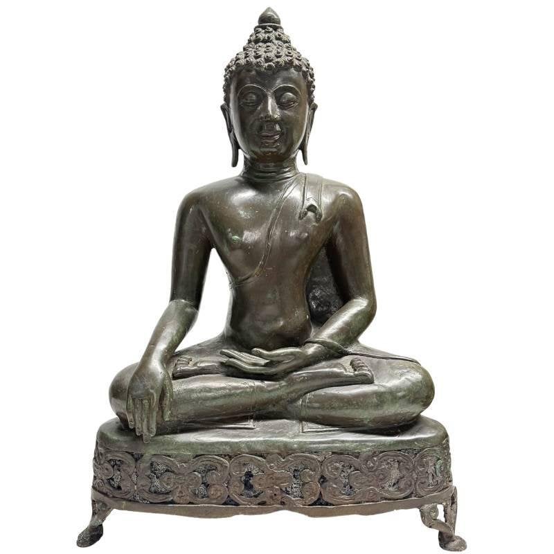 Boeddhabeeld – Shakyamuni – brons – 52 cm, Tibet, Ophalen of Verzenden, Beeld, Brons