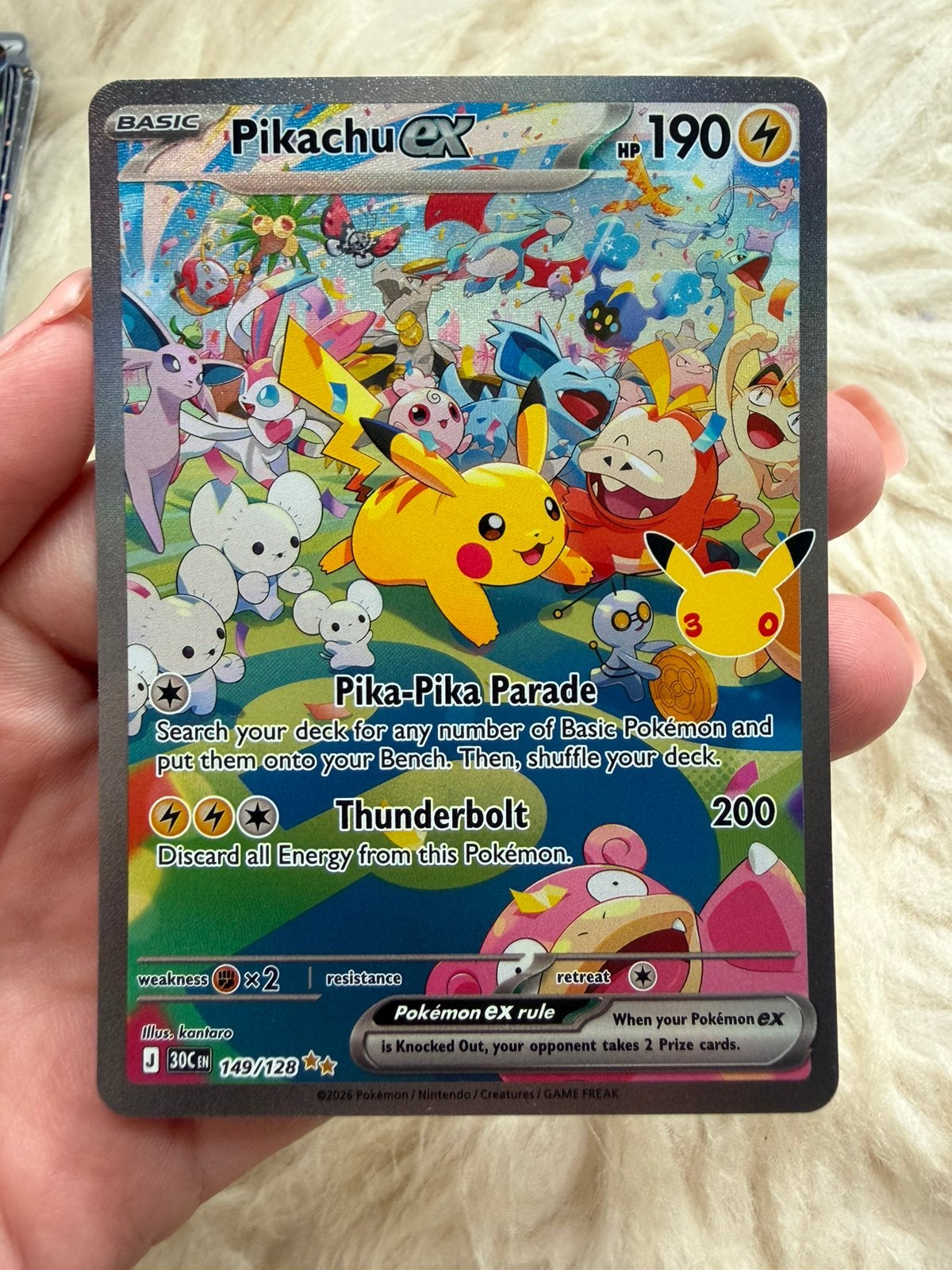 Pokémon verzameling 30th celebration, Ophalen of Verzenden, Zo goed als nieuw, Meerdere kaarten