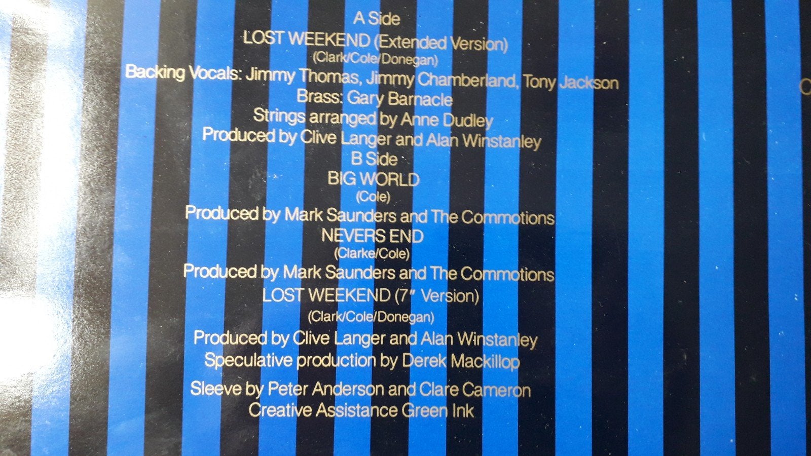 lp 12" lloyd cole and the commotions - lost weekend, Ophalen of Verzenden, LP