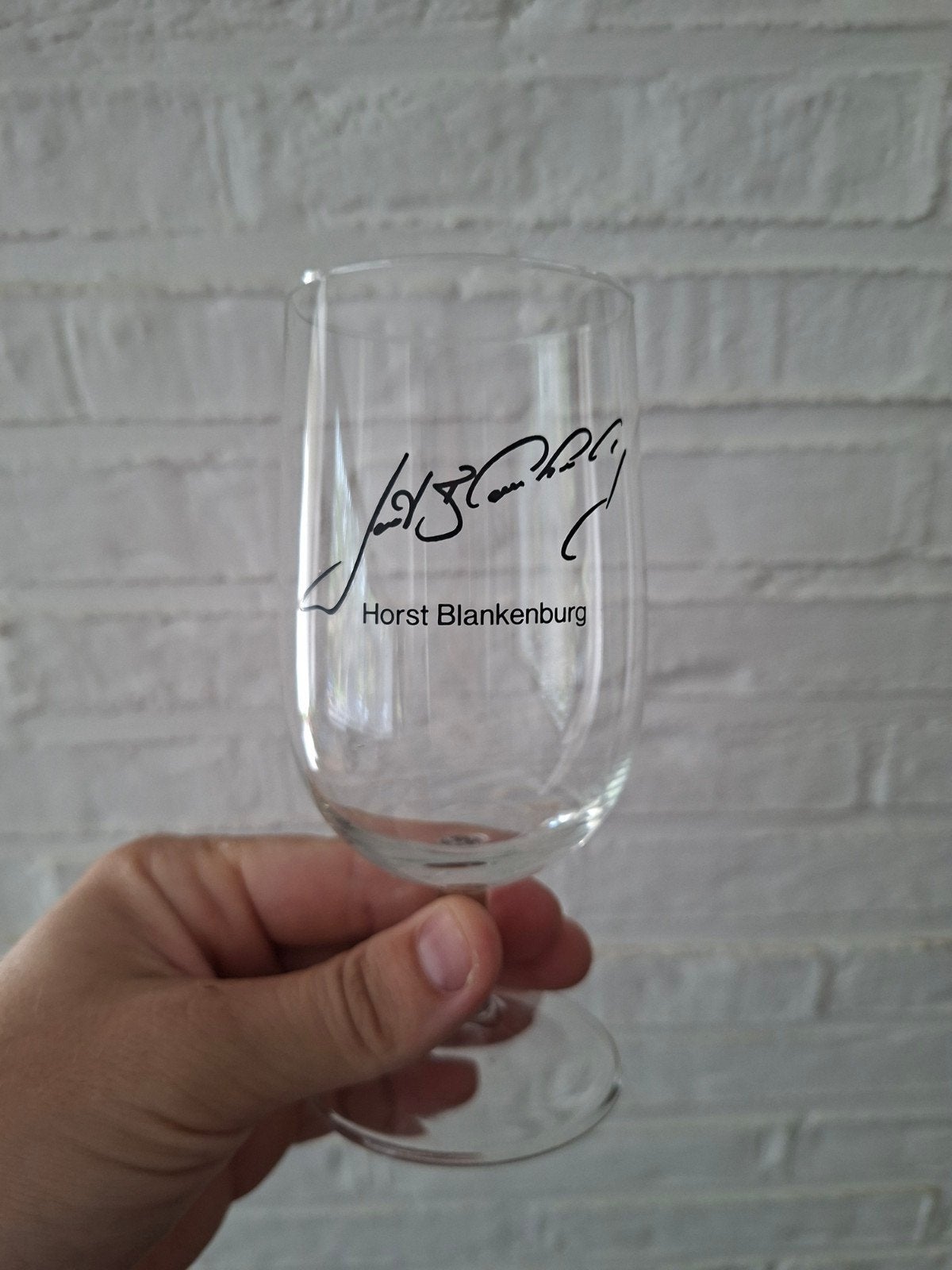Ajax Leerdam glas - Horst Blankenburg + handtekening, Ophalen of Verzenden, Zo goed als nieuw, Ajax, Overige typen