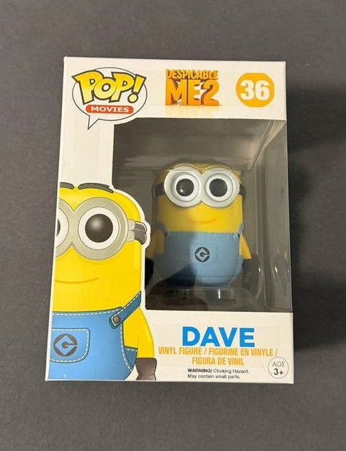 Funko Pop! Minion Dave #36 - Despicable Me 2, Ophalen of Verzenden, Zo goed als nieuw