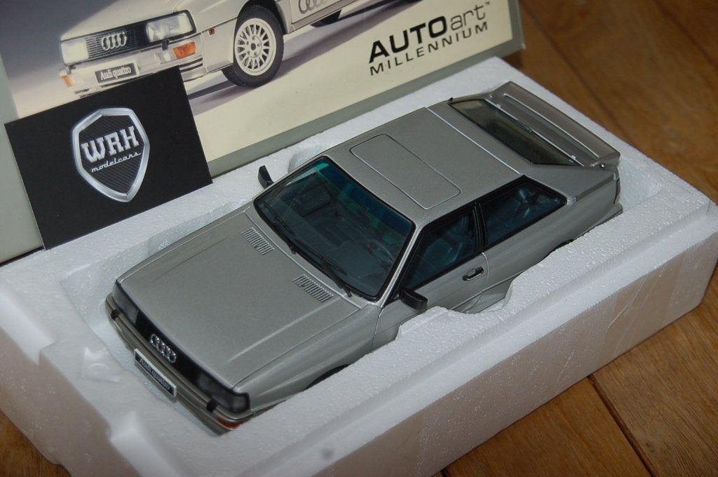 1:18 AUDI QUATTRO LWB silver Autoart 70303 WRH, Verzenden, Zo goed als nieuw, Auto, Autoart