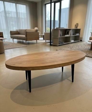 Moderne ovale salontafel – Scandinavisch design, 100 tot 150 cm, Eikenhout, Nieuw, Scandinavisch