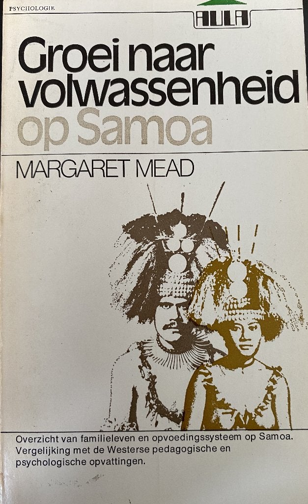 Groei naar volwassenheid op Samoa van Margaret Mead, Gelezen, Margaret Mead, Sociale wetenschap, Ophalen of Verzenden