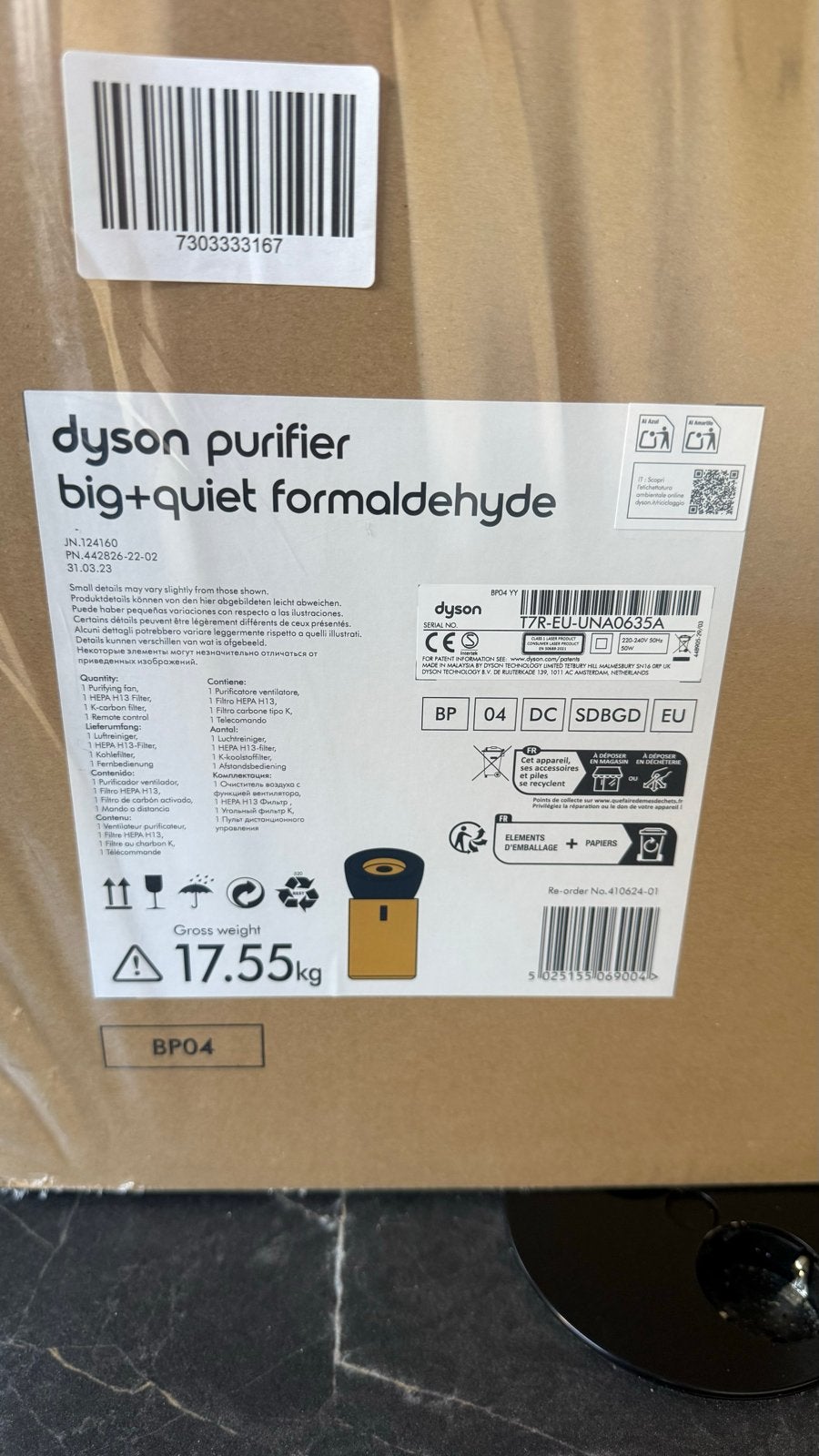 Dyson Purifier Big+Quiet Formaldehyde met garantie, Witgoed en Apparatuur, Luchtbehandelingsapparatuur, Ophalen, Nieuw, Luchtreiniger