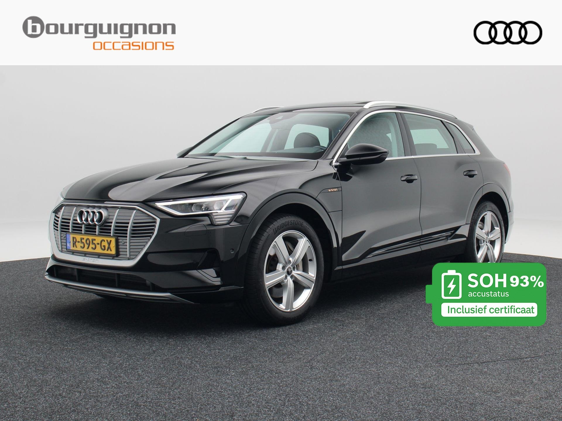 Audi e-tron 55 quattro Advanced edition Plus 95 kWh 408 Pk |, Auto's, Automaat, Zwart, 95 kWh, Verwarmde buitenspiegels