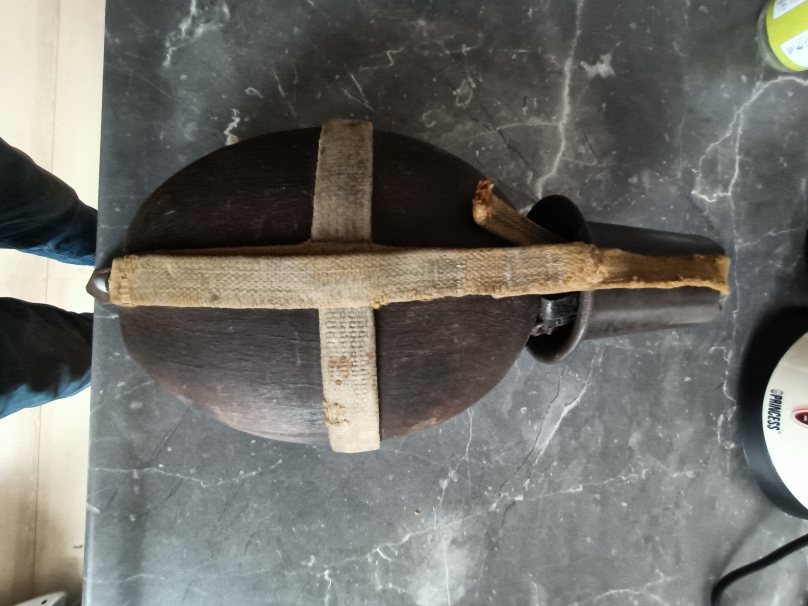 Ww2 duitse veldfles kokosnoot Afrika korps, Ophalen of Verzenden, Duitsland, Overige typen