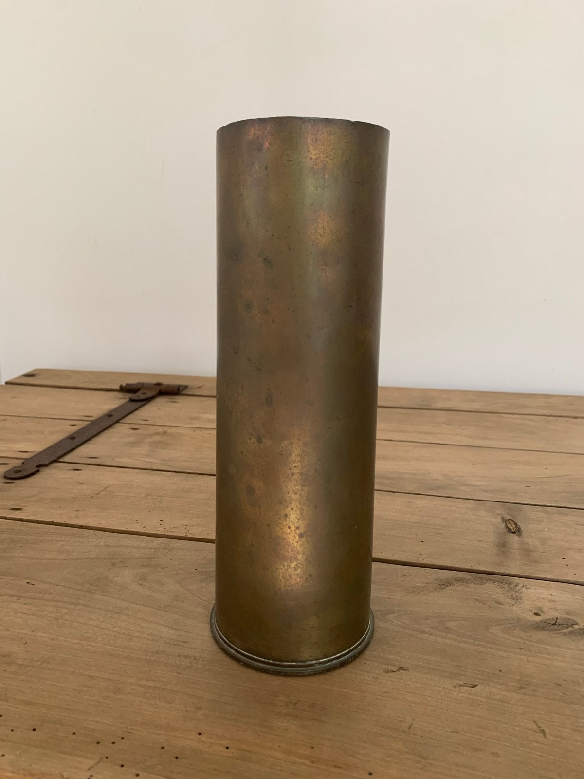 Oude messing granaathuls - 9 cm doorsnede, Verzamelen, Militaria | Algemeen, Ophalen, Overige soorten, Overige gebieden, Hulzen of Bodemvondsten