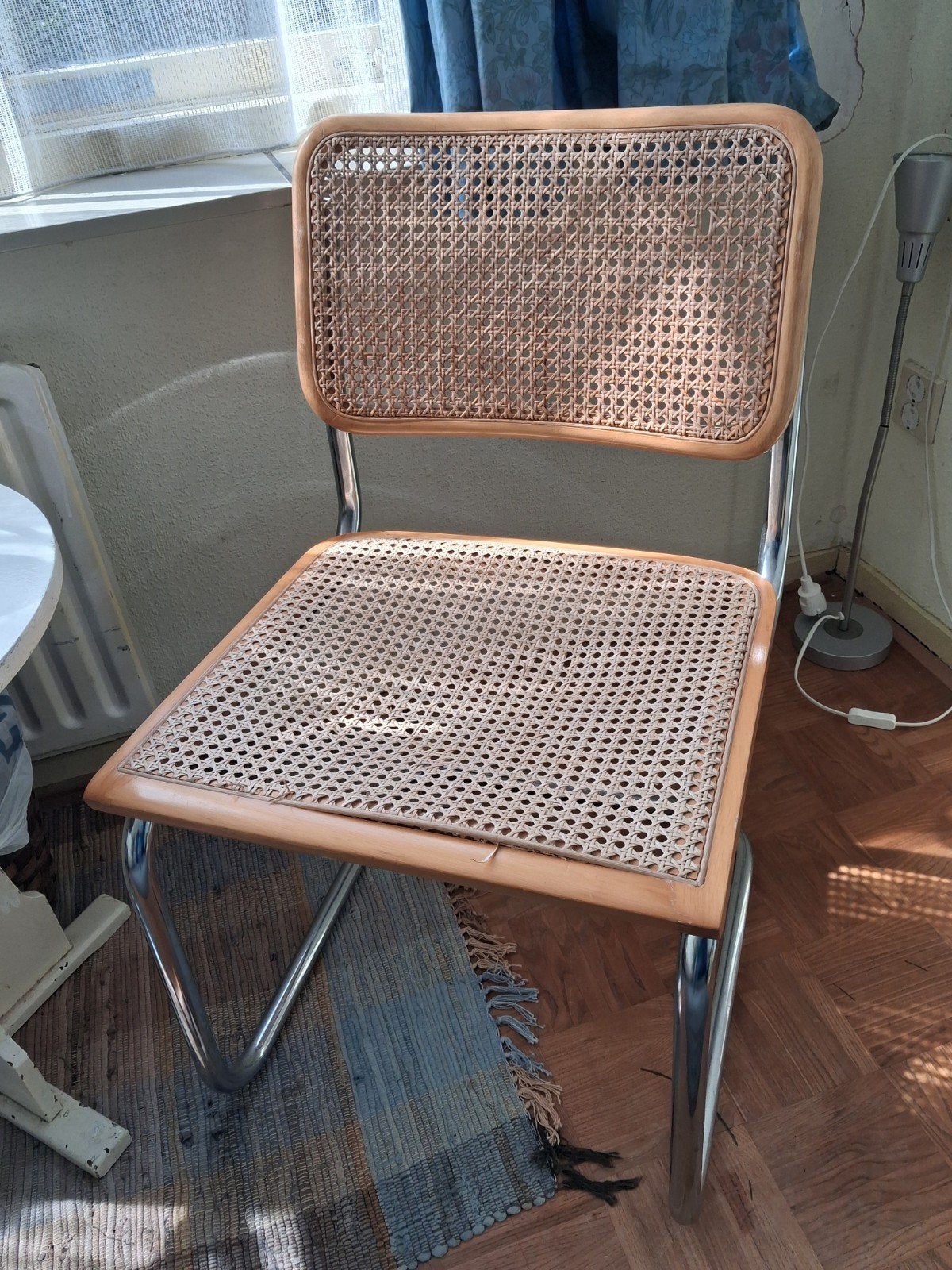 rieten stoel, Huis en Inrichting, Stoelen, Ophalen, Gebruikt, Bruin, Eén