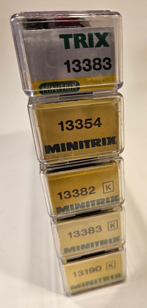 N-spoor, set rijtuigen, Minitrix 13190,13354,13382,2x13383, Gelijkstroom, Trix, Wagon, Ophalen of Verzenden