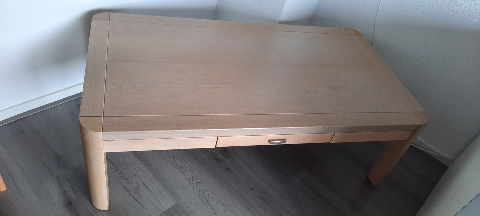 Salontafel met lade - Licht hout, Huis en Inrichting, Ophalen, Gebruikt, 100 tot 150 cm, 50 tot 100 cm