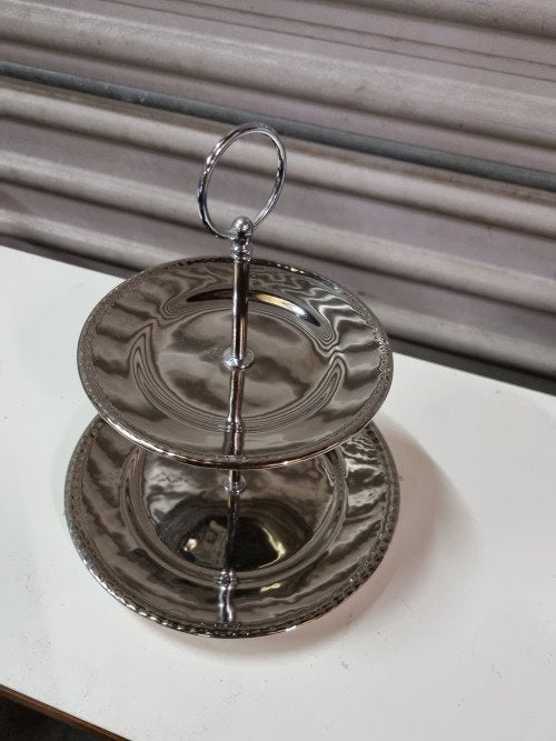 Etagere zilverkleurig, Ophalen of Verzenden, 'T Olde Gre-j, Info@toldegrej.nl, Endepoelstraat 20f Didam
