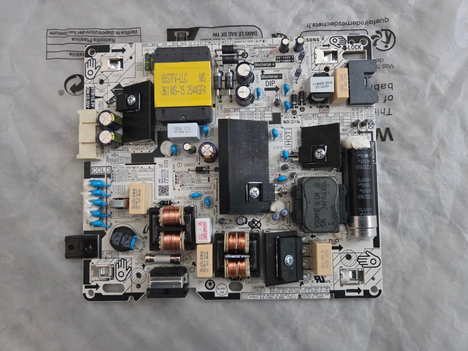 Samsung U7070F Voedingsprintplaat (BN44-01338A), Ophalen of Verzenden, Refurbished