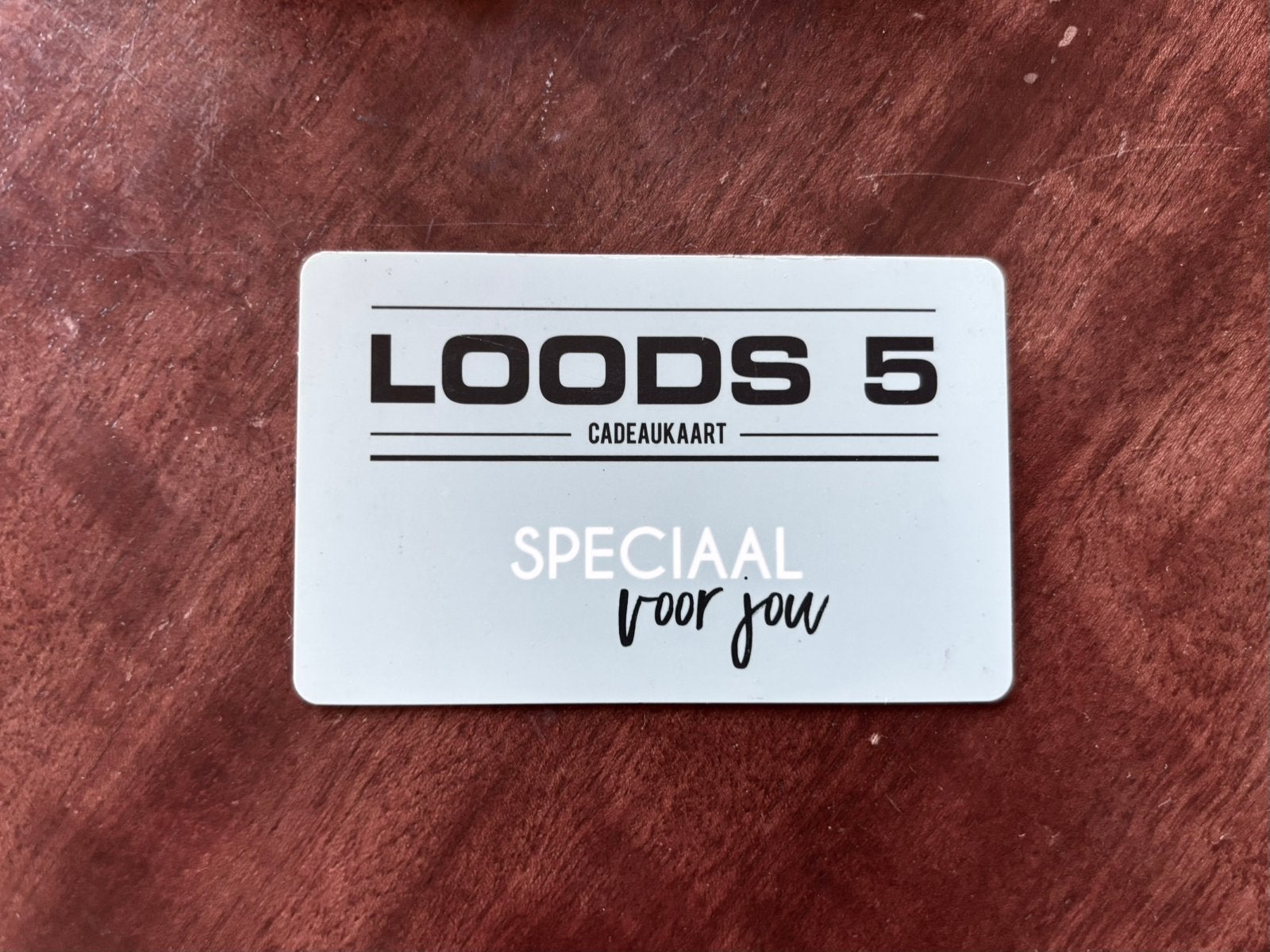Loods 5 cadeaubon t.w.v. €100, Eén persoon, Cadeaubon