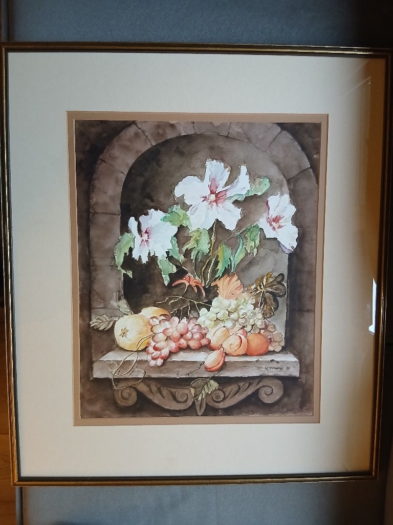 Stilleven in lijst van de Haas Helmond, Ophalen, Realistisch, Achter glas, Stilleven