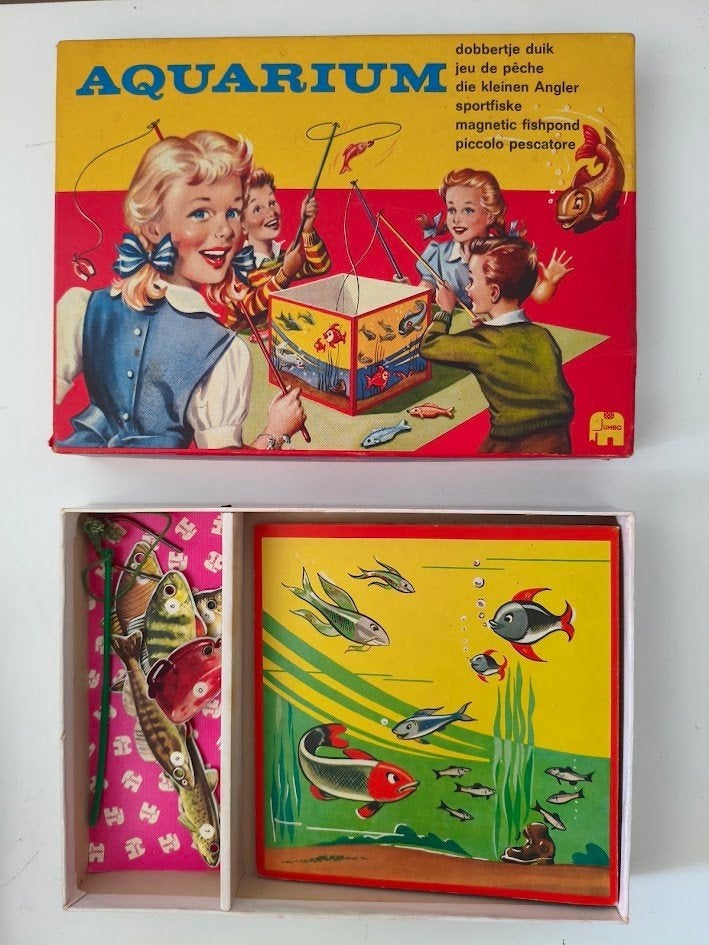 Jumbo vintage aquarium / dobbertje duik spel, Ophalen of Verzenden, Gebruikt, Jumbo