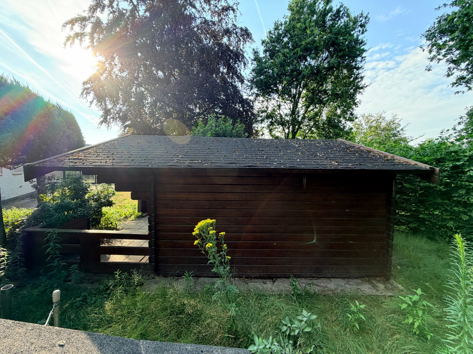 Houten Tuinhuis met Overkapping, Tuin en Terras, Tuinhuizen, Ophalen, Tuinhuis, 250 tot 500 cm, 2 ramen