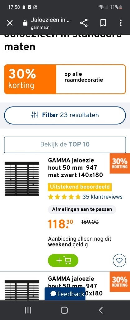 Luxaflexen Jalouzie horizontaal 160 140 60, Ophalen, Jaloezie, Hout, Zo goed als nieuw