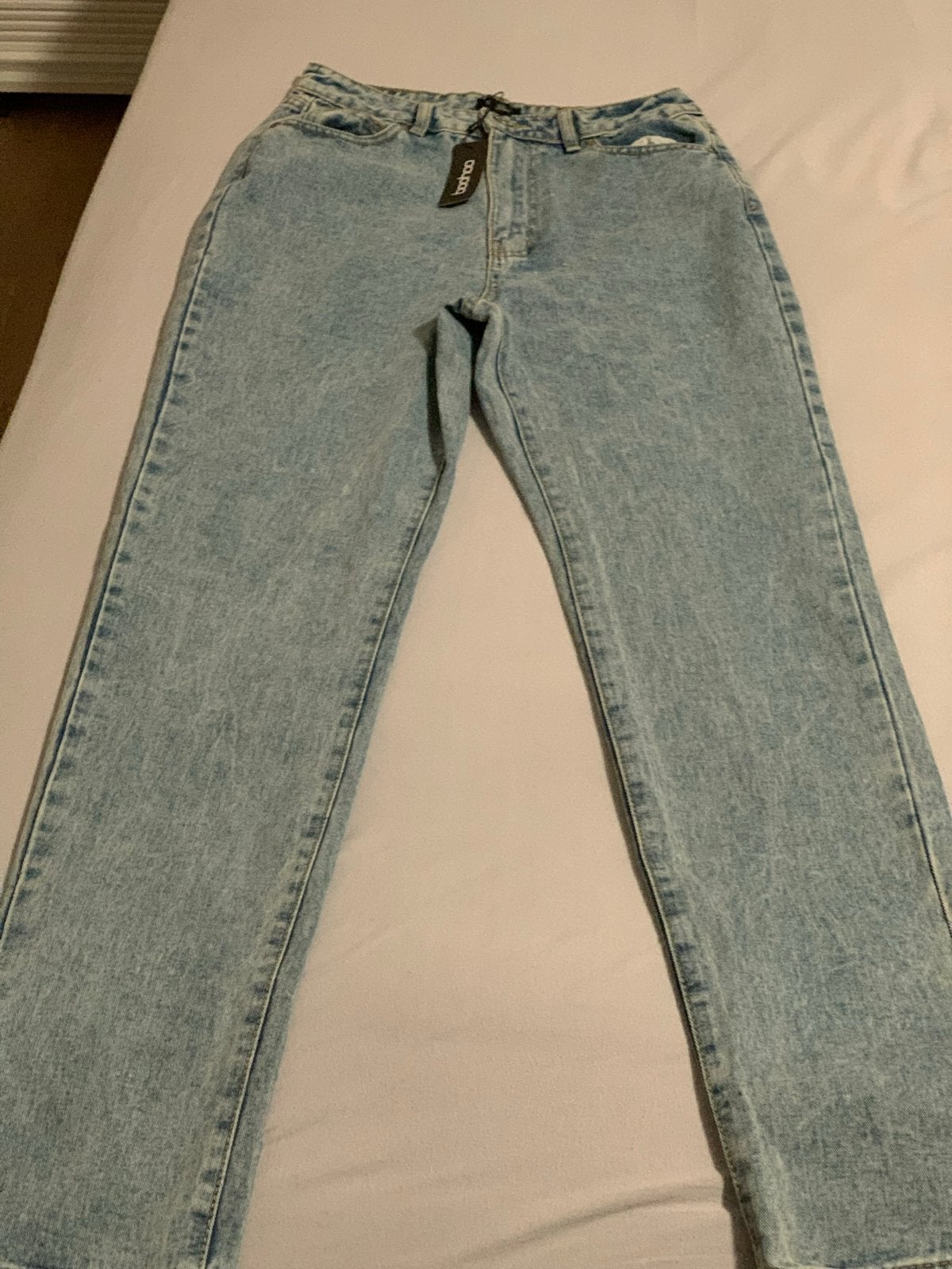 Nieuwe Boohoo jeans, maat W28/UK8, lichtblauw, Ophalen of Verzenden, Nieuw, Blauw, W28 - W29 (confectie 36)