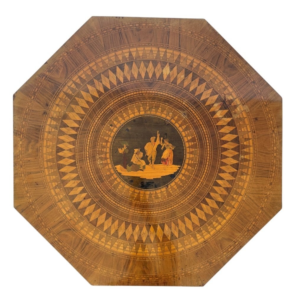 757. Sorrento bijzettafel, Italië, circa 1900, Ophalen of Verzenden
