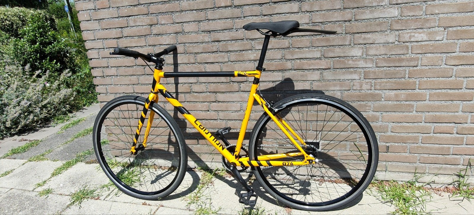 Custom Stadsfiets Single-Speed, Velgrem, Zo goed als nieuw, 57 tot 61 cm, Ophalen