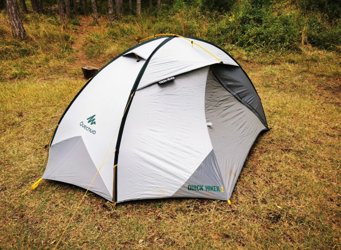 Quechua Quick hiker 2 - Fresh & black tent Decathlon, Ophalen of Verzenden, Zo goed als nieuw, Tot en met 2