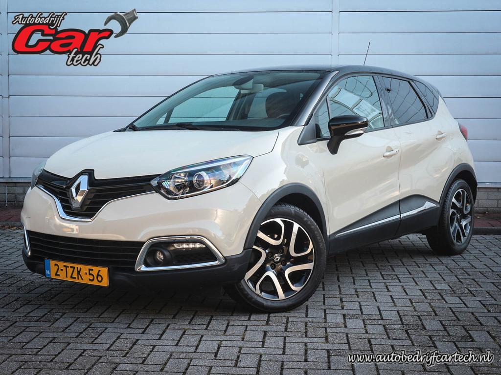 Renault Captur 1.2 TCe Dynamique | Clima | Cruise | Navi | C, Stof, Zwart, 4 cilinders, Wit